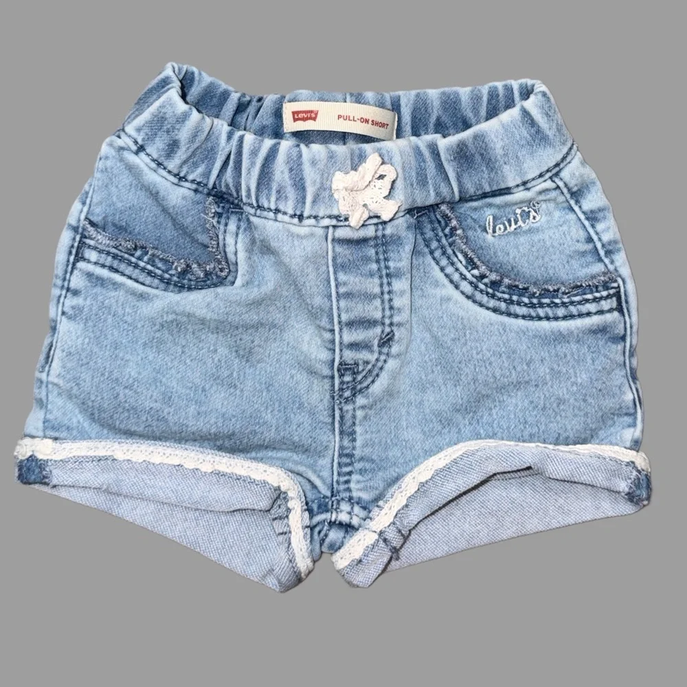 Levi's Lace Trim Denim Shorts | Toddler Girl | 18 Months | Like New